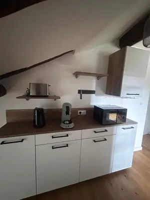 Cuisine ou kitchenette dans l'établissement Charming apartment in Corsican Village