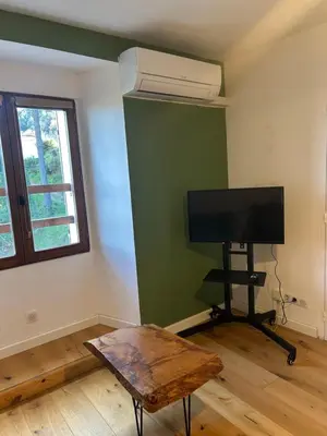 Télévision ou salle de divertissement dans l'établissement Charming apartment in Corsican Village