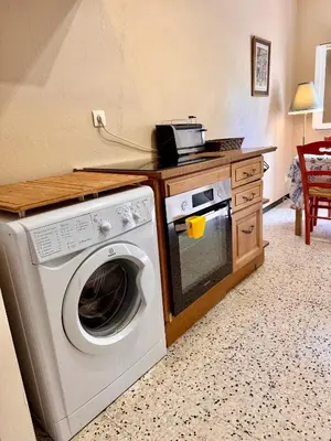 Cuisine ou kitchenette dans l'établissement Maison traditionnelle avec vues sur St Michel