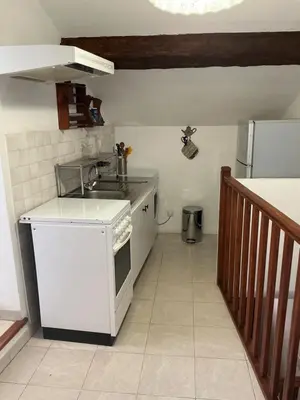 Cuisine ou kitchenette dans l'établissement Nonza vue sur mer