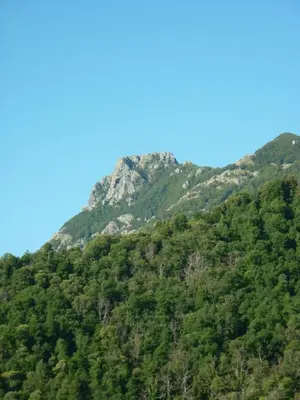 Vue générale sur la montagne ou vue sur la montagne depuis la maison de vacances