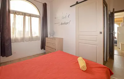 Un ou plusieurs lits dans un hébergement de l'établissement Appartement Residence Piscine