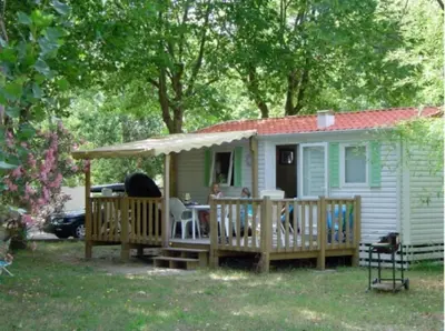 Jardin de l'établissement ZEcamping 2 étoiles accès direct à la plage chiens acceptés piscine