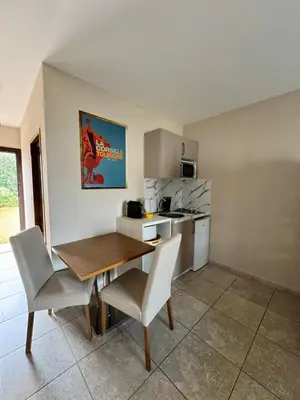 Cuisine ou kitchenette dans l'établissement Grand Studio dans Residence avec piscine in Sisco