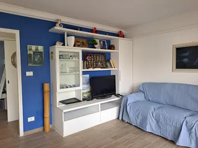 Télévision ou salle de divertissement dans l'établissement Vaccagia - 2 chambres - a 2 pas de la plage