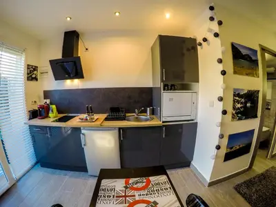Cuisine ou kitchenette dans l'établissement U Sognu - Studio