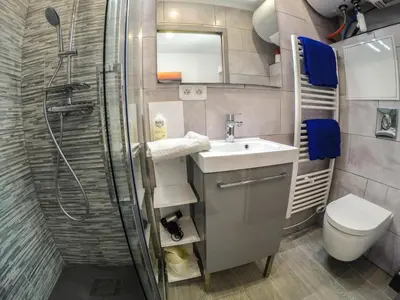 Salle de bains dans l'établissement U Sognu - Studio