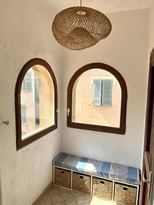 Un ou plusieurs lits dans un hébergement de l'établissement Apartment in Ile Rousse with sea view