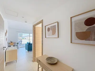 Coin salon dans l'établissement Appartement avec vue sur la mer et la citadelle