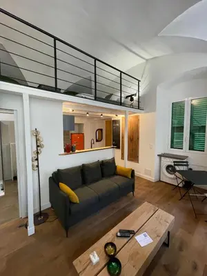 Coin salon dans l'établissement Nid douillet - maison Spinola