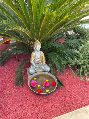 Jardin de l'établissement Villa Anna T2 avec piscine et jardin privé, escapade romantique en Corse