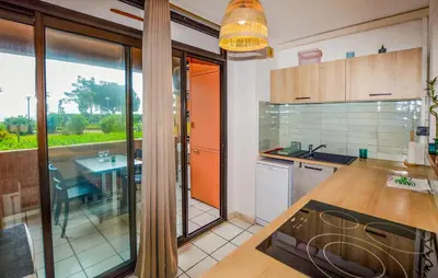 Cuisine ou kitchenette dans l'établissement Gorgeous Apartment In Moriani Plage