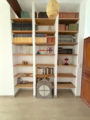 Bibliothèque dans l'appartement