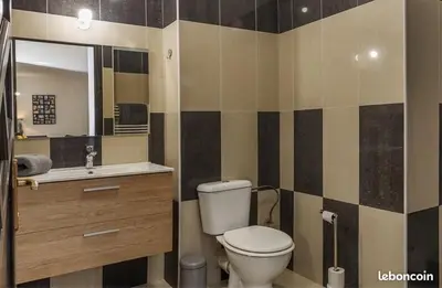 Salle de bains dans l'établissement Appartement Lucciana Corse plage à 2 minutes
