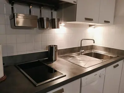 Cuisine ou kitchenette dans l'établissement Le Rêve de Mer
