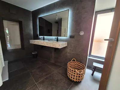 Salle de bains dans l'établissement Appartement de charme - Nebbiu