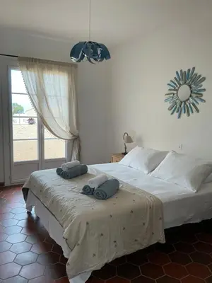 Un ou plusieurs lits dans un hébergement de l'établissement Villa À Chjusella Santa Reparata di Balagna à 5kms des plages