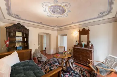 Coin salon dans l'établissement Appartement dans le Cap Corse - Canari