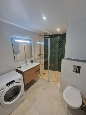 Salle de bains dans l'établissement appartement vezzani