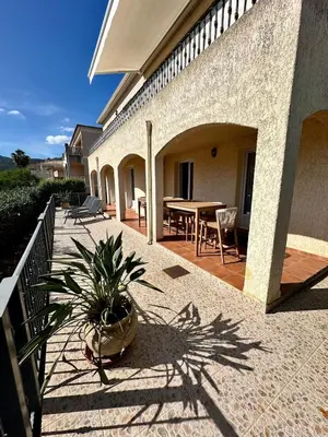 Balcon ou terrasse dans l'établissement Appartement face à la mer