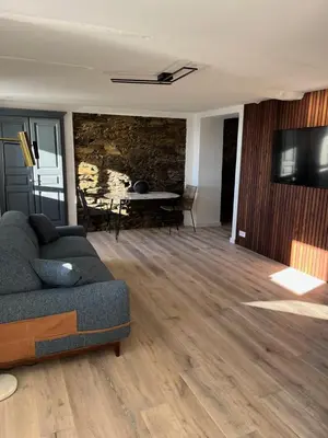 Coin salon dans l'établissement Studio dans maison typique du cap Corse