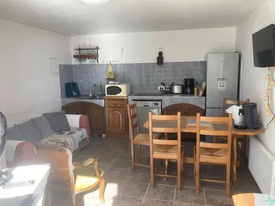 Cuisine ou kitchenette dans l'établissement Cap Corse Vue Mer 3km de Bastia