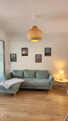 Coin salon dans l'établissement Appartement Calvi, Cœur de ville, plage à 300 m