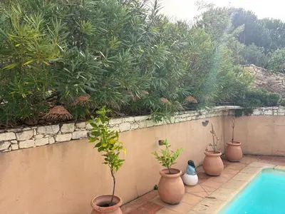 Piscine de l'établissement vue sur le golfe de Saint Florent ou située à proximité