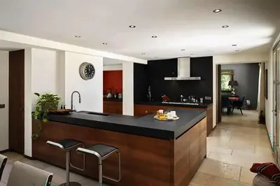Cuisine ou kitchenette dans l'établissement Sea and mountain