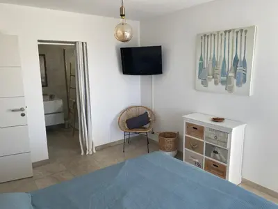 Télévision ou salle de divertissement dans l'établissement Villa Oletta, Saint Florent