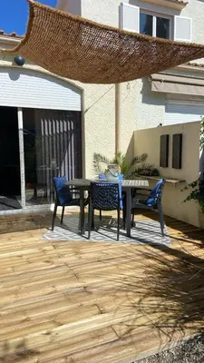 Balcon ou terrasse dans l'établissement Cozy cocoon 300m de la plage