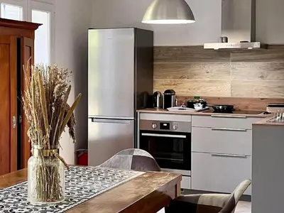 Cuisine ou kitchenette dans l'établissement Apartment Résidence Amanda by Interhome