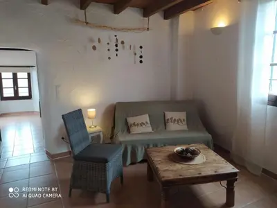 Coin salon dans l'établissement Apartment Sole e Ventu 50qm by Interhome