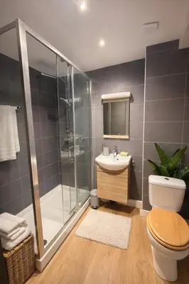 Salle de bains dans l'établissement Cozy studio in Calvi Beach 2 min walk parking