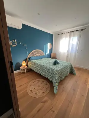 Un ou plusieurs lits dans un hébergement de l'établissement Maison de charme entre mer et nature 4pers