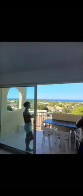 Balcon ou terrasse dans l'établissement Studio 2 à 4 personnes Sant Ambroggio