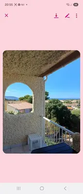 Balcon ou terrasse dans l'établissement Studio 2 à 4 personnes Sant Ambroggio
