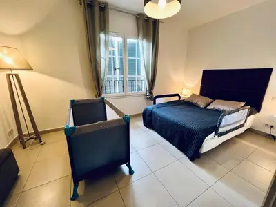 Un ou plusieurs lits dans un hébergement de l'établissement A Murella - maison de vacances à Oletta en Corse