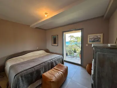 Un ou plusieurs lits dans un hébergement de l'établissement Appartement 3 pièces 6 couchages CALVI