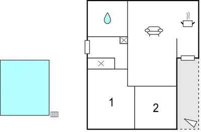 Plan de l'établissement Cozy Apartment In Talasani