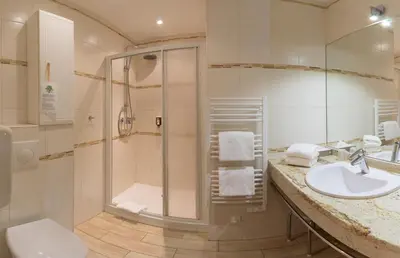Salle de bains dans l'établissement Hôtel Bella Vista