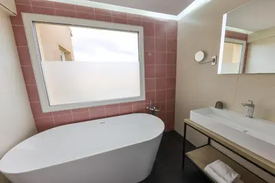Salle de bains dans l'établissement Hotel Onda