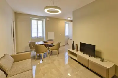 Coin salon dans l'établissement Residence Pidrinella