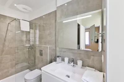 Salle de bains dans l'établissement Residence Pidrinella