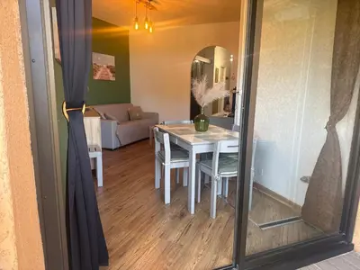 Un ou plusieurs lits dans un hébergement de l'établissement Appartement n 79 Moriani plage
