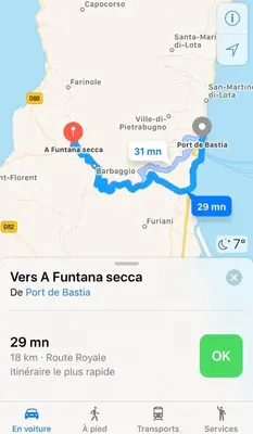 Plan de l'établissement A Funtana secca