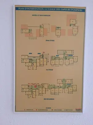 Plan de l'établissement Motel le Vieux Moulin