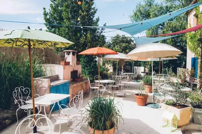 Jardin de l'établissement Chez Marie