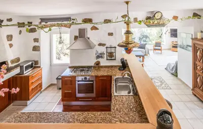 Cuisine ou kitchenette dans l'établissement Gorgeous Home In Calvi