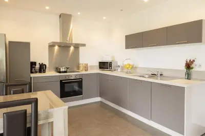 Cuisine ou kitchenette dans l'établissement Casa U Castagnettu